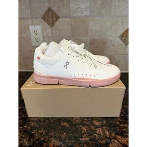 On Cloud The Roger Advantage "White/Woodrose" Shoes Sz 8.5W/7M Brand New